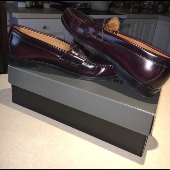 Burgundy Johnston Murphy Penny Loafer 